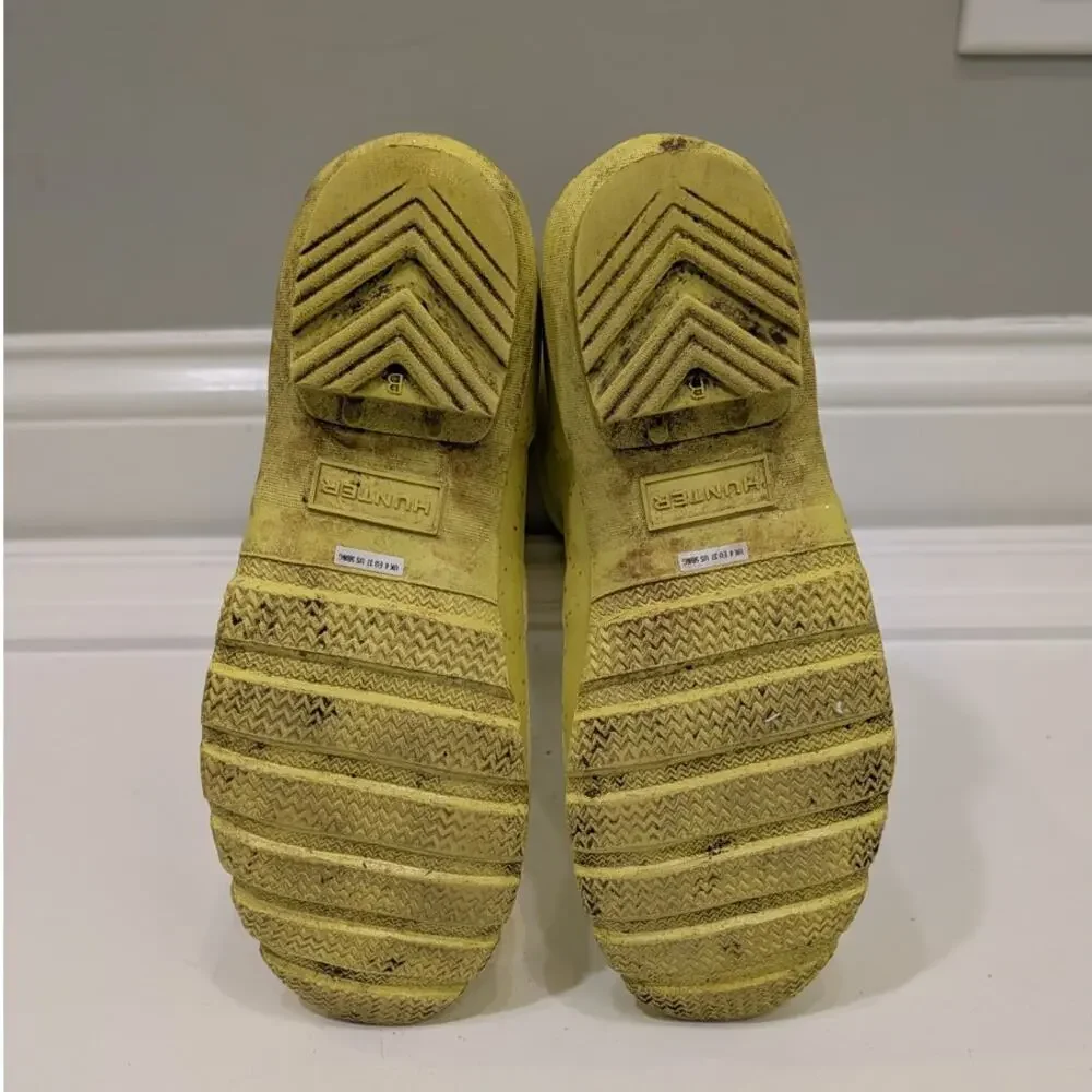 Hunter Kids Original Giant Glitter Wellington Boots Illuninating Yellow - Size 6